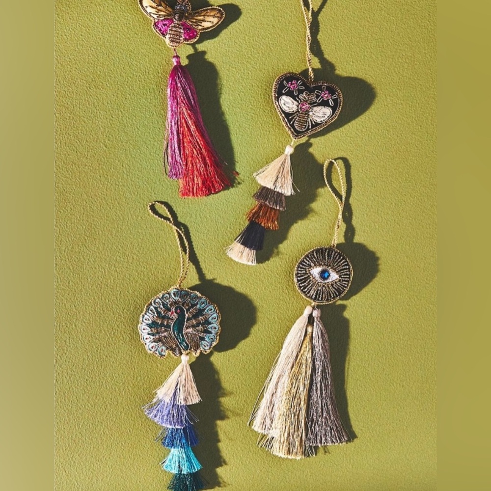 Beaded Tassel Holiday Ornaments
